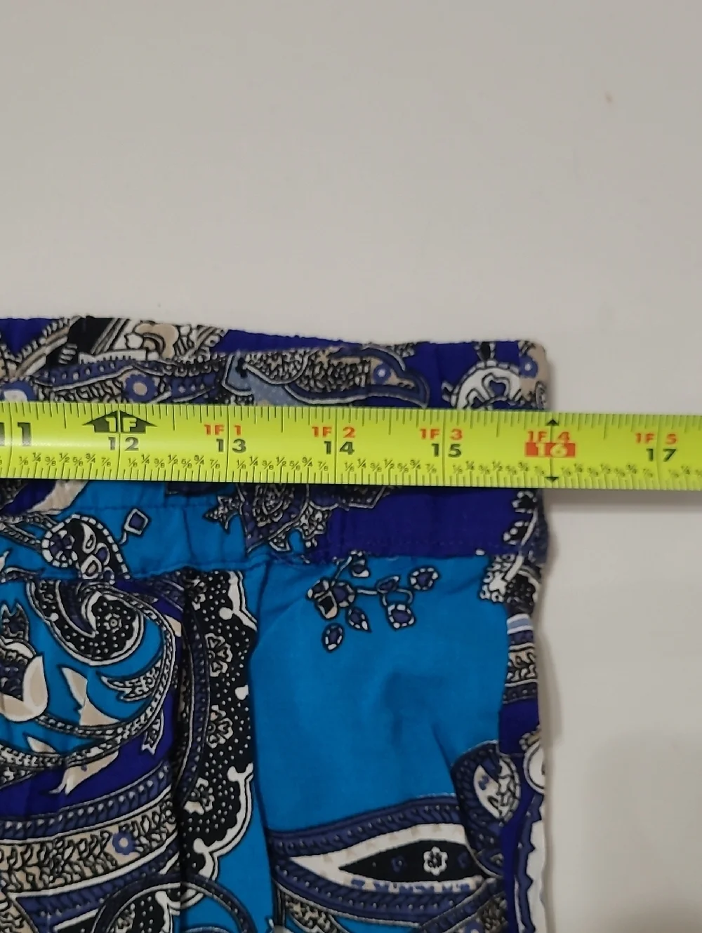 NWT Cynthia Rowley Blue Colorful Paisley Wide Leg Pullon Pants size Medium